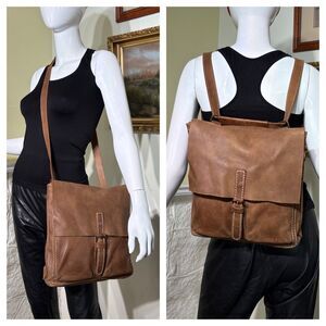 Roots Raiders Pack Tribe Leather Convertible Bag / Backpack Gender Neutral